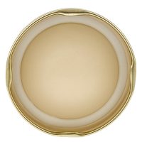 Nahaufnahme 63mm TO63 Deckel gold UniTwist mit strukturiertem Metallrand