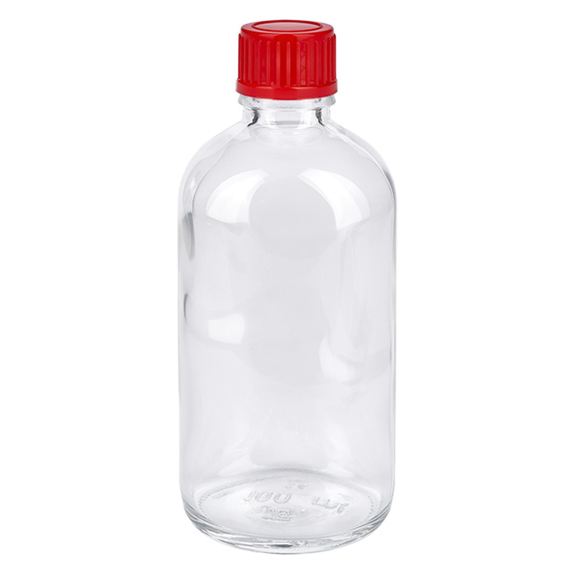 100ml Flasche 11mm Schraubverschluss rot Standard ClearLine UT18/100