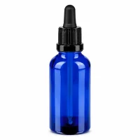 Hochwertige 30ml Pipettenflasche blau mit schwarzem Verschluss OV BlueLine UT18/30