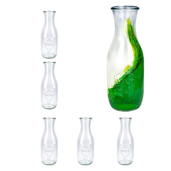 6er Set Weck Gläser 1062ml Saftflasche