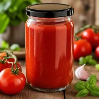 Lebensmittelechtes 555ml Rundglas mit schwarzem BasicSeal Deckel für Soßen und Suppen
