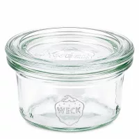 WECK Sturzglas 50ml mit Glasdeckel RR60 Einmachglas transparent für Marmelade und Konserven
