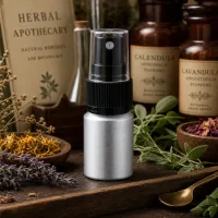 Wiederbefüllbare 10ml Alu Sprühflasche mit präzisem Zerstäuber für Kräuterapotheke silber