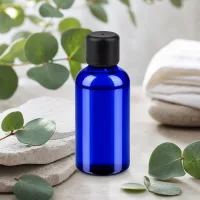 Premium Glasflasche 50ml mit matter schwarzer Kappe für hochwertige Öle und Essenzen