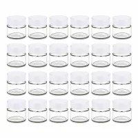 Klarglas Rundgläser 130ml 24er Pack UNiTWIST mit luftdichtem weißem Deckel