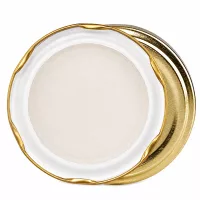 Goldener UNiTWIST TO82 Deckel mit weißer BioSeal Einlage Schutz vor BPA unitemp