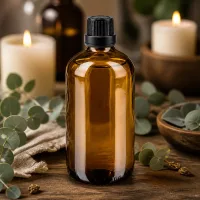 Lichtschutzflasche 100ml braun mit schwarzem Schraubverschluss für Aromatherapie Öle