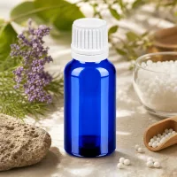 Professionelle blaue Tropfflasche 20ml mit hygienischem weißem Verschluss für Laborbedarf