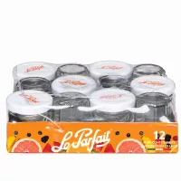 Le Parfait Mini-Konfitürengläser 44ml im 12er Set mit Schraubverschluss in Verkaufsverpackung