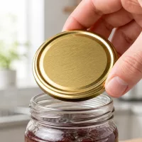 63mm TO63 BasicSeal Verschlussdeckel gold für Vorratsgläser und Einkochen UniTwist