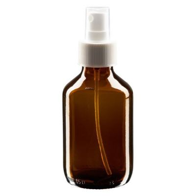 150ml Medizinflasche braun, Pumpzerstäuber weiß ApoGlas