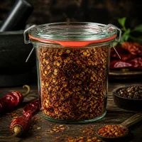 WECK Sturzglas 140ml mit Metallklammerverschluss als Aufbewahrung für Chiliflocken und Gewürze