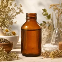 100ml Medizinglasflasche braun getönt ohne Deckel für UV-empfindliche Wirkstoffe