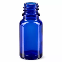 10ml Glasflasche in intensivem Blau mit praktischem Schraubverschluss für kleine Mengen