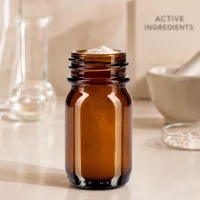 Professionelle Braunglas Weithalsflasche 30ml für Apotheken und Labore