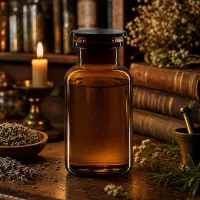 Braune Rundschulterflasche 500ml Weithals mit Glasstopfen für ätherische Öle und Extrakte