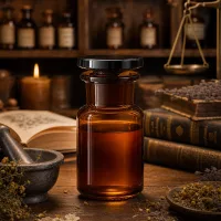 Dunkle Medizinflasche 50ml mit Glasstopfen UV-Schutz für empfindliche Substanzen und Extrakte