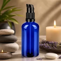 100ml Pumpflasche schwarz Standardverschluss BlueLine UT18/100