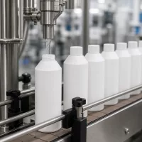 Pharmazeutische Abfüllmaschine befüllt weiße HDPE Flasche 250ml mit Sicherheitsverschluss automatisch