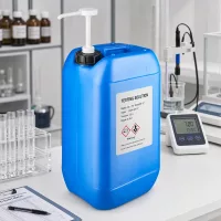 Lebensmittelechter Kunststoffkanister blau 15 Liter mit weißer Pumpe für Flüssigkeiten