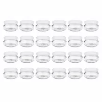 UNiTWIST Glasbehälter 120ml 24er-Set weiße Deckel geordnet in vier Reihen à sechs Gläser