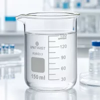 Professionelles Laborglas UNiTwist 150ml Borosilikat niedrige Form mit eingeätzter Skala