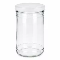 1053ml Sturzglas mit weißem BasicSeal Deckel transparent leer UN zertifiziert Einmachglas Vorratsglas