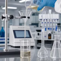 Wissenschaftlicher Glastrichter 100mm Durchmesser für Filtrations- und Separationsverfahren im Labor