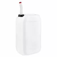 Robuster Kunststoffbehälter 15 Liter mit flexiblem Einfüllrohr in Lebensmittelqualität