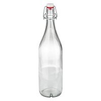 1000ml Glasflasche mit Bügelverschluss aus Porzellan leer transparent für Getränke Aufbewahrung