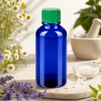 Vielseitige 30ml Glasflasche blau für Tinkturen Parfum und medizinische Anwendungen