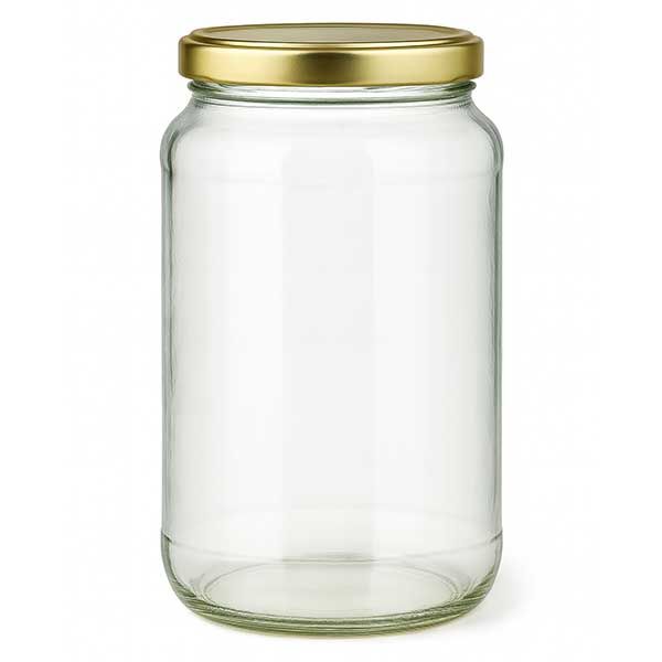 1700ml Rundglas mit BasicSeal Deckel gold UNiTWIST