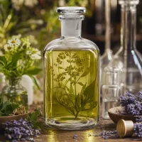 Dekorative Apothekerflasche klar 500ml Rundschulter Glasstopfen für Öle und Naturprodukte