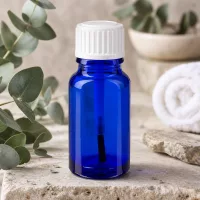 Blaue Pinselflasche 10ml ApoGlas für punktgenaue Anwendung von Nagelpflegeprodukten