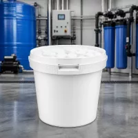 Dichter 2,5L Eimer Weiß aus PP-Kunststoff mit Deckel für Pulver und Granulat Lagerung