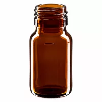 Kompakte braune Medizinflasche 30ml aus Glas mit PP28 Hals für Apotheken ohne Deckel