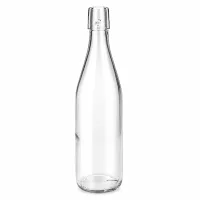 500ml Glasflasche UNiTWIST transparent ohne Bügelverschluss mit Schraubverschluss für Getränke und Aufbewahrung