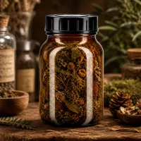 Traditionelle Aufbewahrungsflasche 250ml aus getöntem Glas mit festem Verschluss für Homöopathie