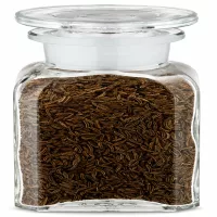 Apothekerflasche Vierkant Weithals 100ml als stilvolle Gewürzdose mit hermetischem Glasdeckel
