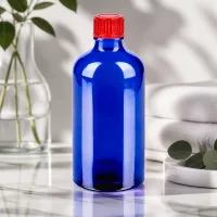 100ml STD BlueLine Flasche ideal für Dosierung und Aufbewahrung mit praktischem roten Verschluss