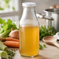 330ml UNiTWIST Glasflasche mit weißem BasicSeal Deckel perfekt für selbst gekochte Suppen