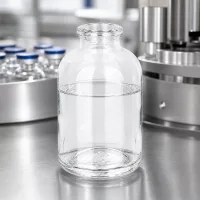 Sterile Glasflasche 50ml für Injektionszwecke mit dickwandigem Boden und klarem Glas
