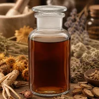 Dekorative Apothekerflasche 500ml klar mit Glasstopfen für Kräuteröle und Naturkosmetik