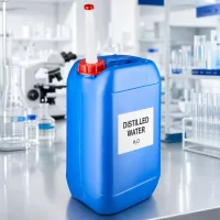 Destilliertes Wasser Kanister 15 Liter blau mit praktischem Flex-Ausgießrohr