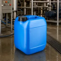 Kompakter quadratischer Kanister 5L blau mit OV Deckel für industrielle Lagerung