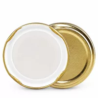 UNiTWIST Einmachdeckel TO58 gold Produktfoto beide Seiten sichtbar BPA-NI BioSeal
