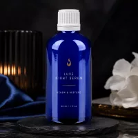 Professionelle 100ml Glasflasche mit hitzebeständigem Material und weißem Verschluss