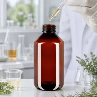 Leere 500ml PET Flasche braun mit Schraubgewinde für Öle und Tinkturen