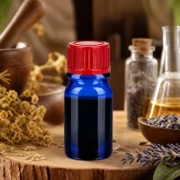 Handliche 5ml Glasflasche BlueLine Serie mit UV-Schutz und praktischem 11mm Verschluss