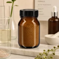 Vielseitige Weitmund-Glasflasche 75ml aus hochwertigem Braunglas für verschiedene Anwendungen